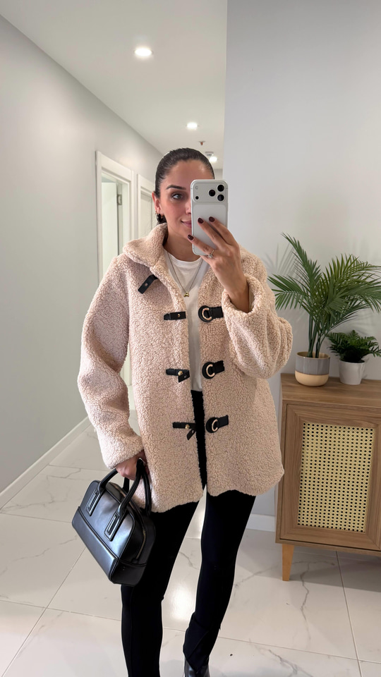 Paris Bej Peluş Ceket