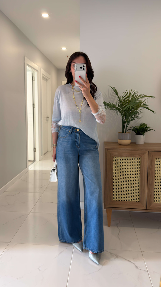 Rinona Mavi Wıde Leg Jean
