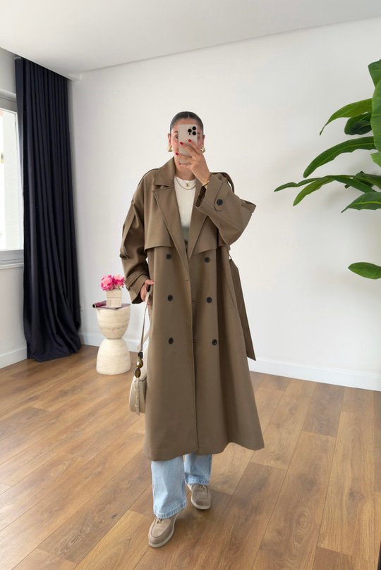 Sandy Camel Premium Trençkot