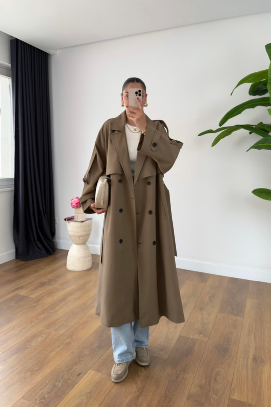 Sandy Camel Premium Trençkot