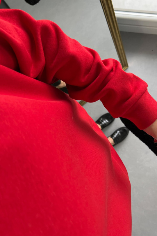 ZR Kırmızı Bebe Yaka Sweatshirt