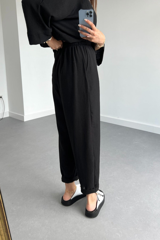Oysho Model Siyah Keten Takım