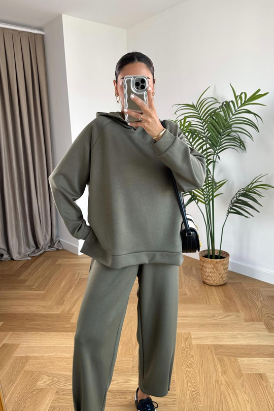 Storm Haki Modal Sweatshirt Pantolon Takım