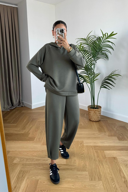 Storm Haki Modal Sweatshirt Pantolon Takım