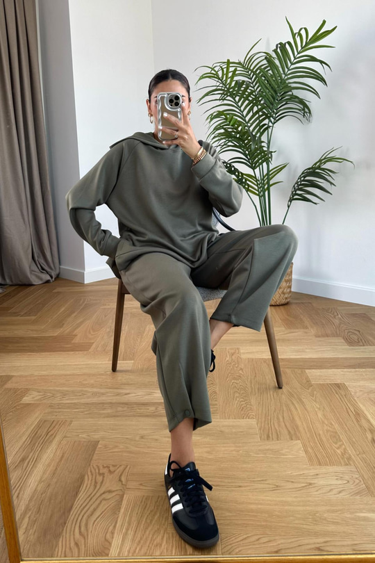 Storm Haki Modal Sweatshirt Pantolon Takım