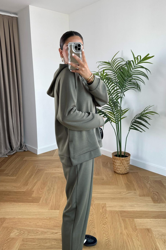 Storm Haki Modal Sweatshirt Pantolon Takım