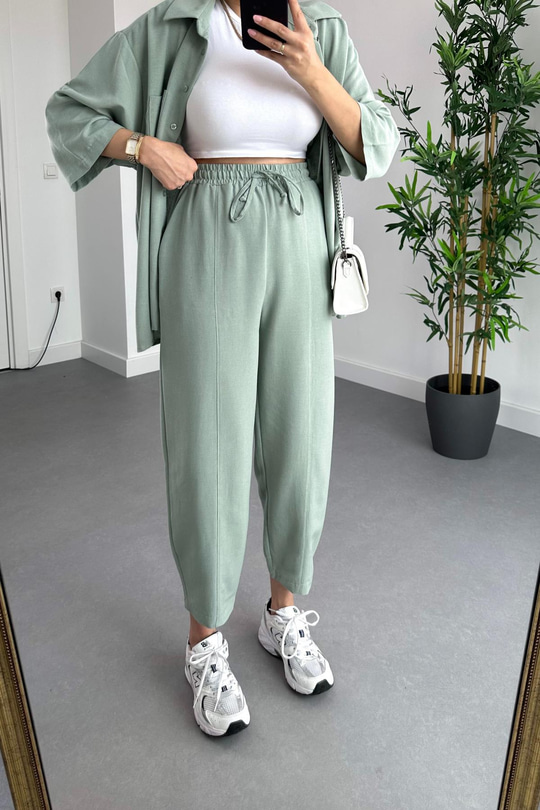 Zolex Mint Keten İkili Takım