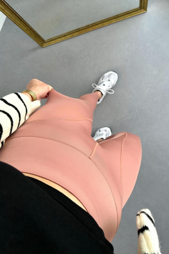 Oysho Gül Kurusu Dikişli Toparlayıcı Fit Tayt