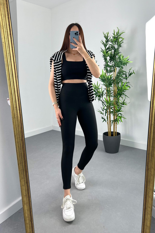 Oysho Siyah Full Likralı Toparlayıcı Tayt