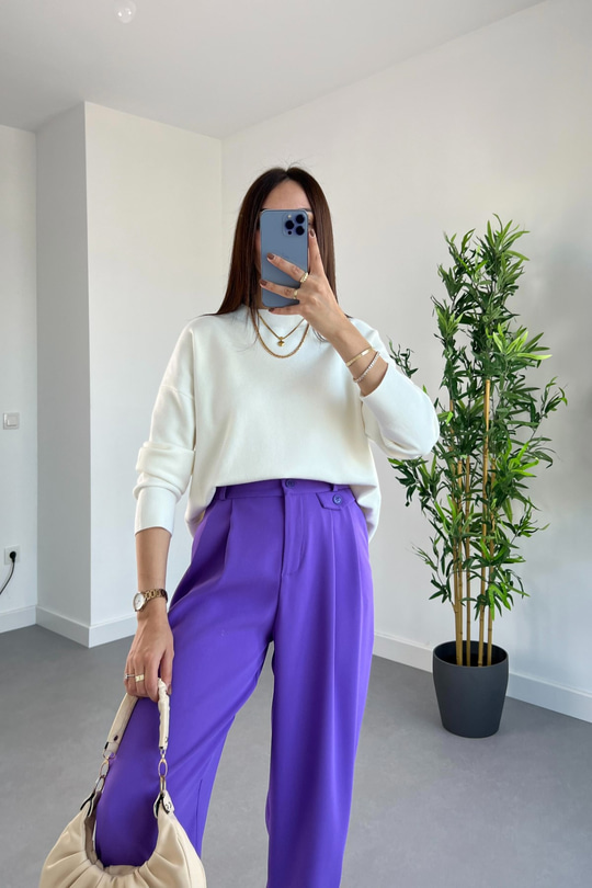 Mng Felisia Ekru Çelik Triko