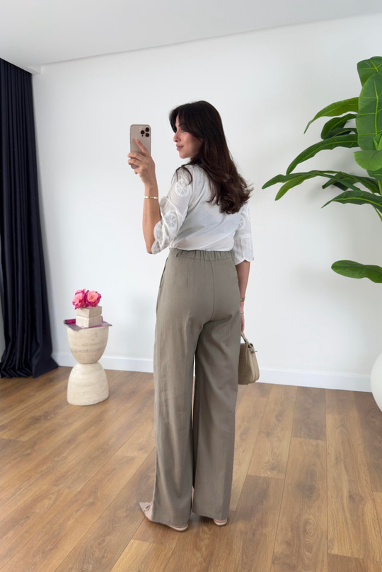 Ulsana Vizon Premium Linen Pantolon