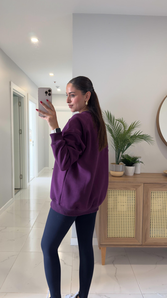 Valeria Mor Oversize Basic Sweatshirt