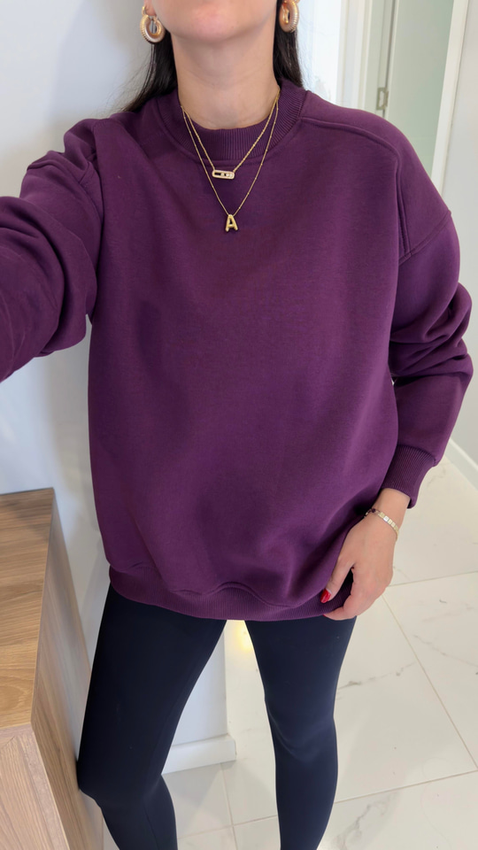 Valeria Mor Oversize Basic Sweatshirt