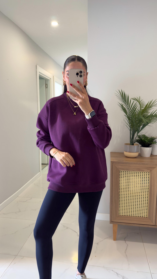Valeria Mor Oversize Basic Sweatshirt