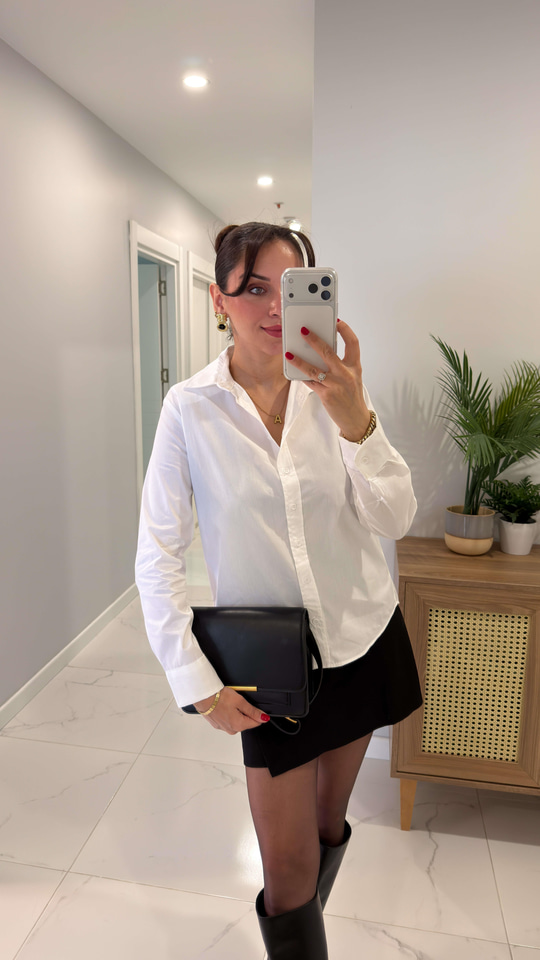 Vanne Beyaz Premium Vatkalı Gömlek