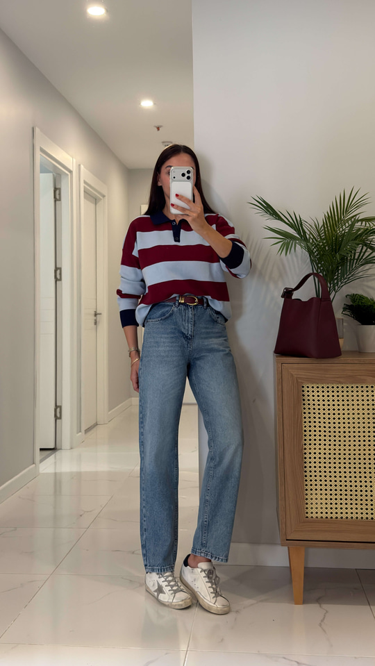 Warle Açık Mavi Mom Jean