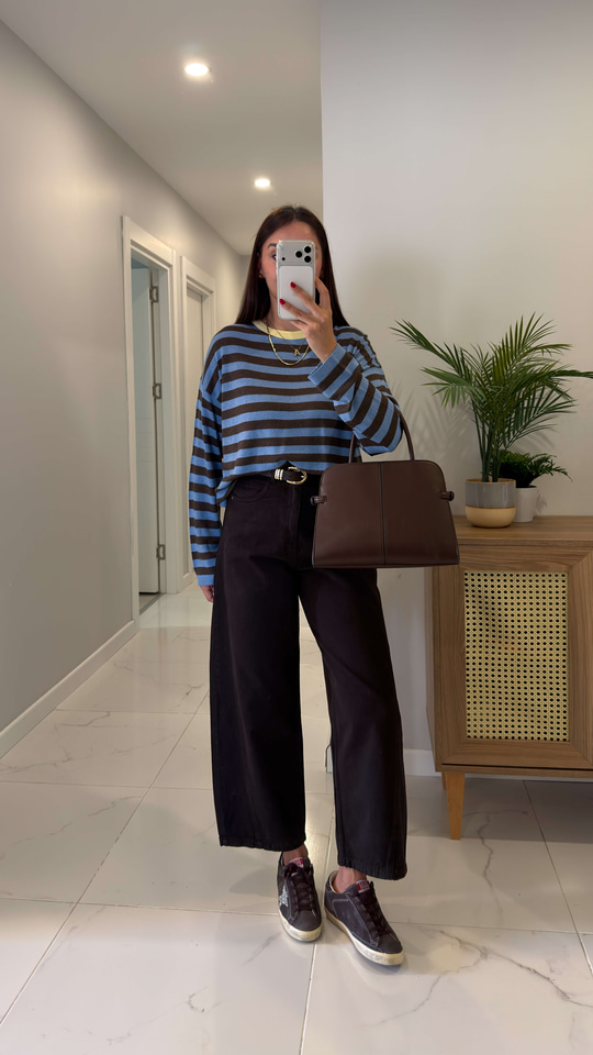 Widoste Acı Kahve Barrel Jean