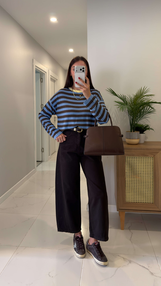Widoste Acı Kahve Barrel Jean