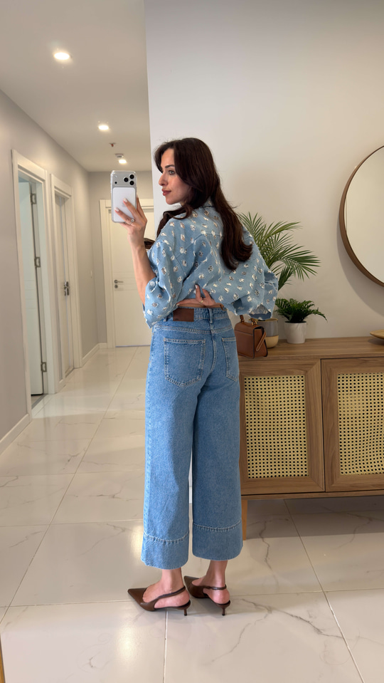 ZR Wolde Mavi Önü Çımalı Jean