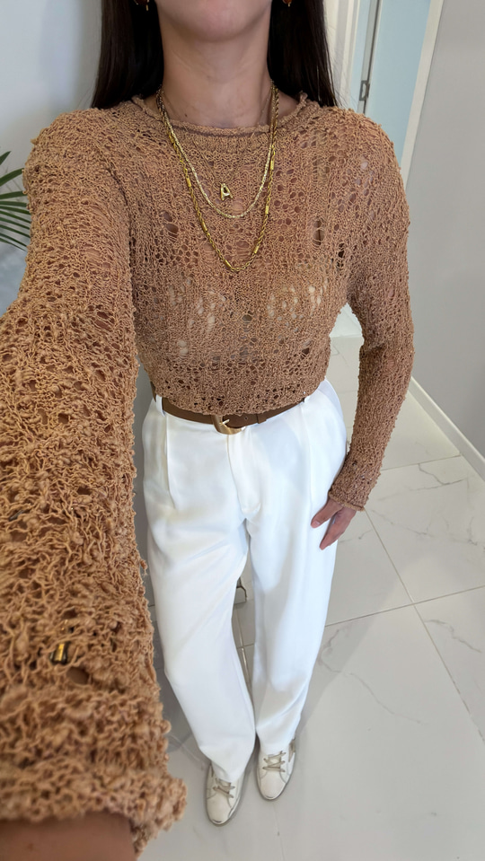 ZR Aldos Camel Ajurlu Triko