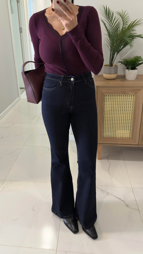 ZR Konse Dark Blue İspanyol Paça Jean