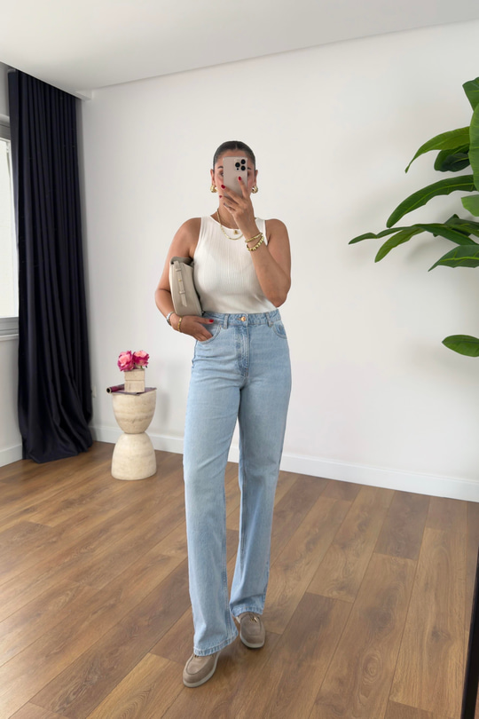 ZR Metan Buz Mavi Straight Jean