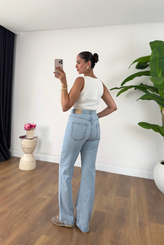 ZR Metan Buz Mavi Straight Jean
