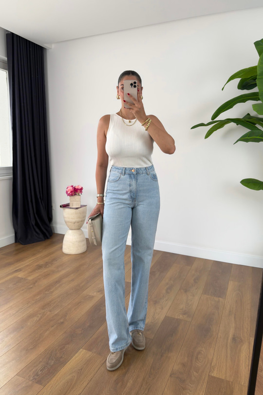 ZR Metan Buz Mavi Straight Jean