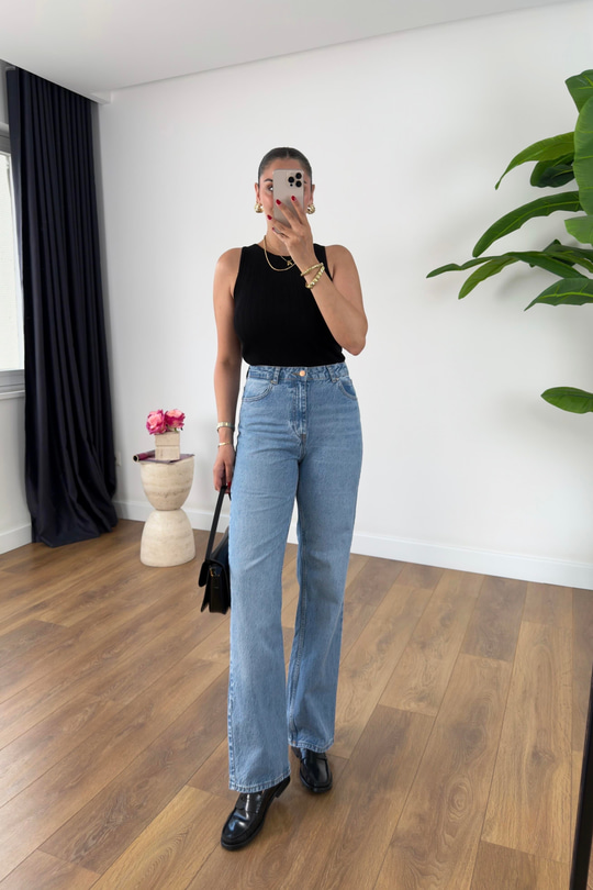ZR Metan Mavi Straight Jean