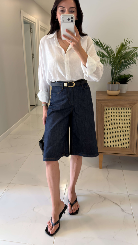 ZR Ristan Dark Blue Denim Şort