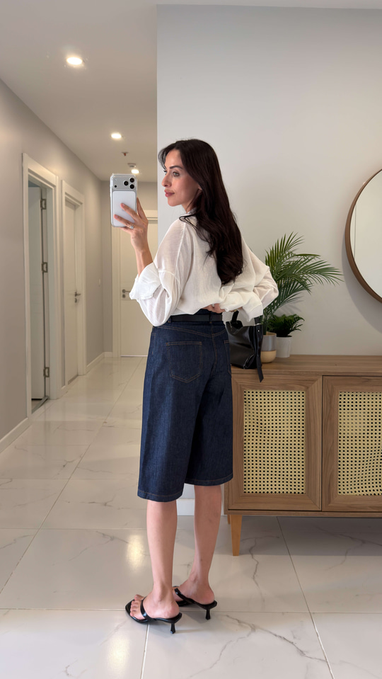 ZR Ristan Dark Blue Denim Şort