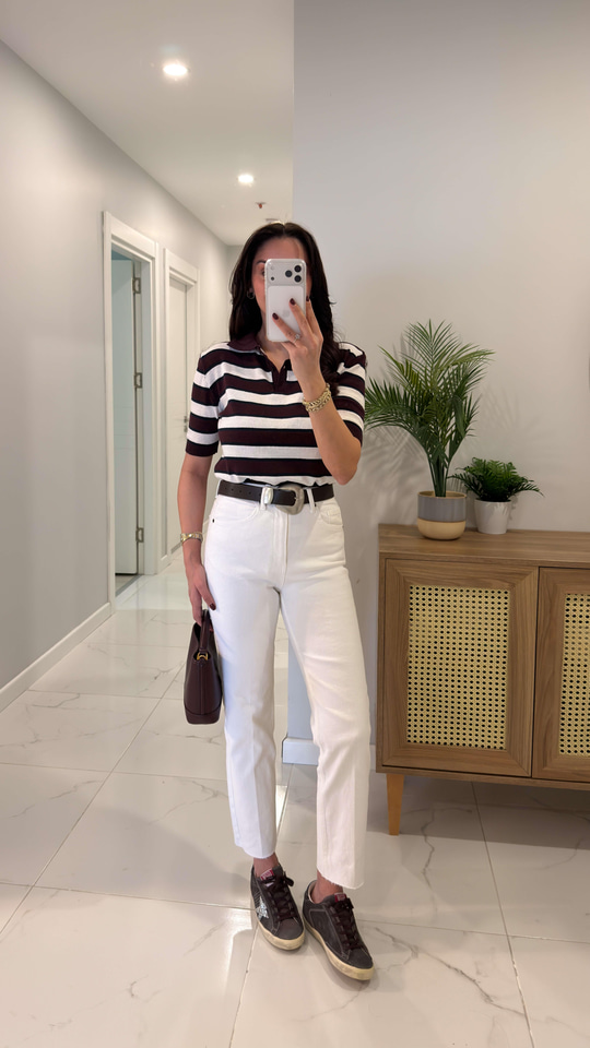 ZR Wita Beyaz Kesik Paça Boy Fit Jean