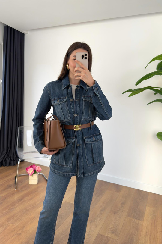 ZR Yussa Lacivert Denim Ceket