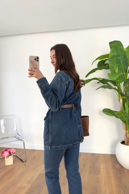 ZR Yussa Lacivert Denim Ceket