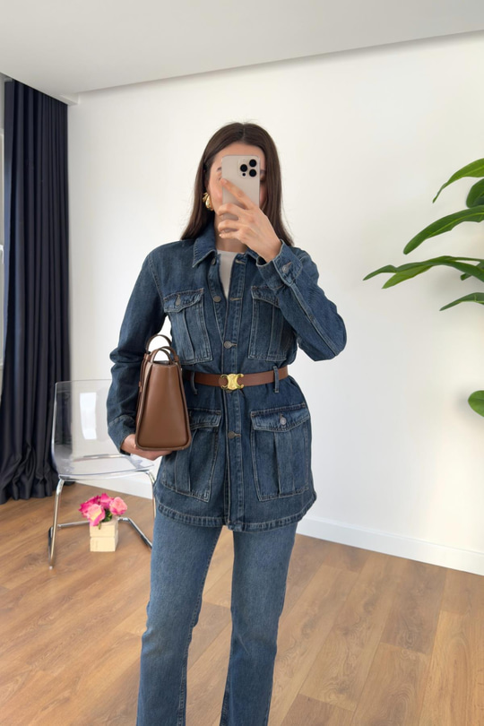 ZR Yussa Lacivert Denim Ceket