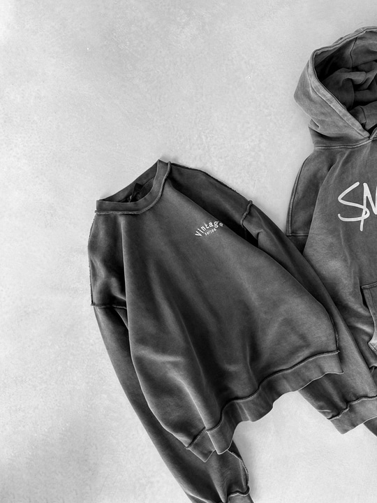 Erkek Oversize Vintage Nak l Sweatshirt Kahverengi