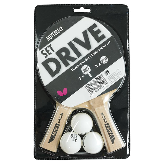 Butterfly 85102S Drive TT 2 Raket 3 Top Masa Tenisi Raket Seti