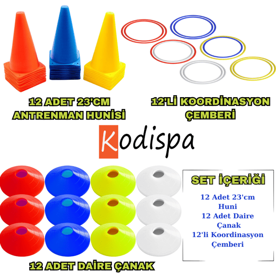 Kodispa 12'li 23'cm Hunili Antrenman Seti 