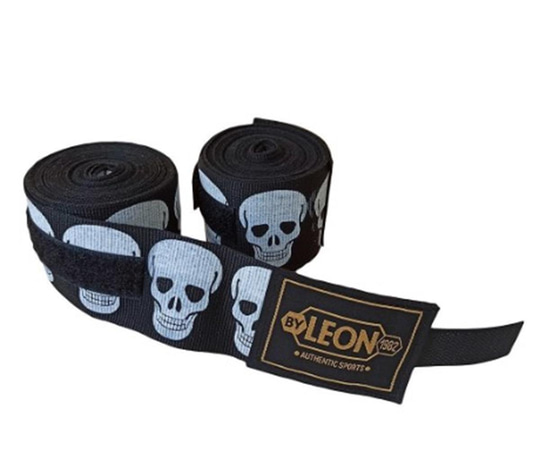 Leon Big Skulls Kuru Kafa 5 Metre Boks Bandajı Siyah