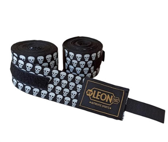 Leon Mini Skulls Kuru Kafa 5 Metre Boks Bandajı Siyah
