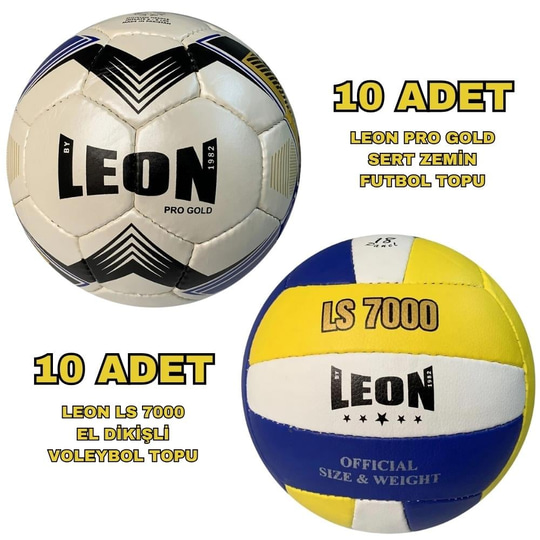 LEON 10'LU SERT ZEMİN FUTBOL VOLEYBOL TOPU