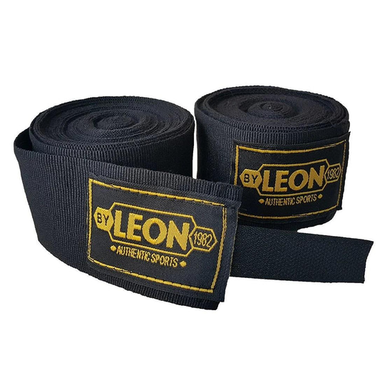 Leon Elastik Boks, Kick Boks ve Muay Thai Bandajı 3,5 Metre Siyah