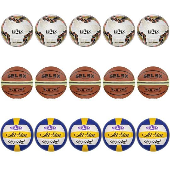 Selex Süper 5' li Set Basketbol - Futbol - Voleybol Topları