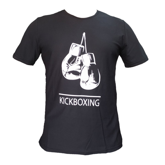 Suprem Penye Pamuklu Kickboxing Tişört Siyah