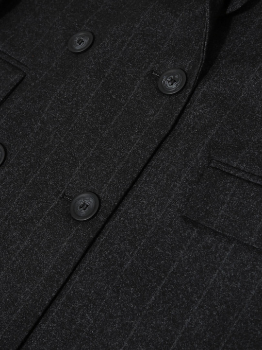Vatkalı Blazer Ceket - Füme