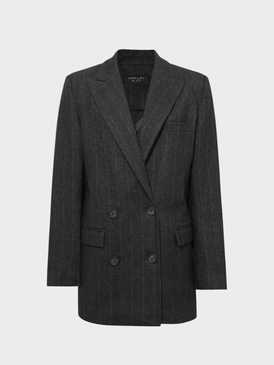 Vatkalı Blazer Ceket - Füme