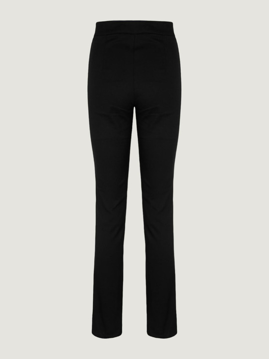 Paçası Yırtmaç Detaylı Skinny Pantolon - Siyah