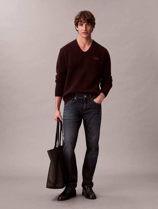 Calvin Klein Calvin Klein Erkek Slim Fit Eskitme Desenli Pamuklu Esnek Denim Lacivert Jeans LV04RE701G-2TH
