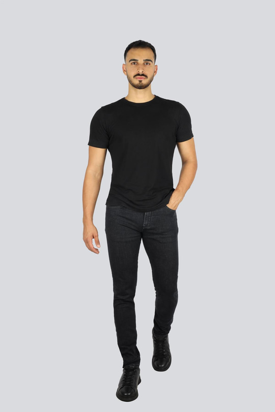 Paul Shark Paul Shark Erkek Normal Kalıp Düz Paça Pamuklu Denim Gri Jeans 15314106-J09