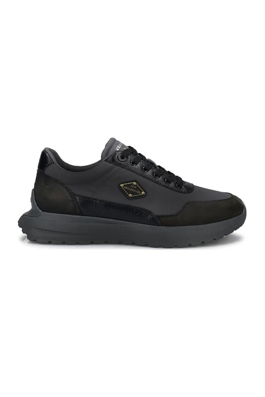 Paul Shark Paul Shark Erkek Rahat Taban Hakiki Deri Karışımlı Logo Plakalı Siyah Sneaker 16318021-011